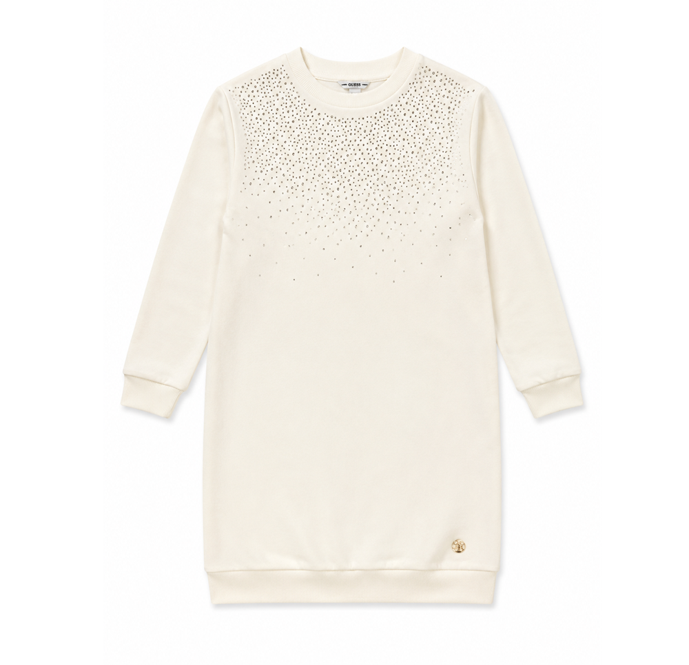 Vestito felpa strass