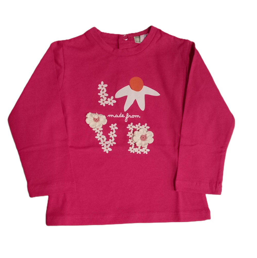 T-shirt M/L fiori crochet
