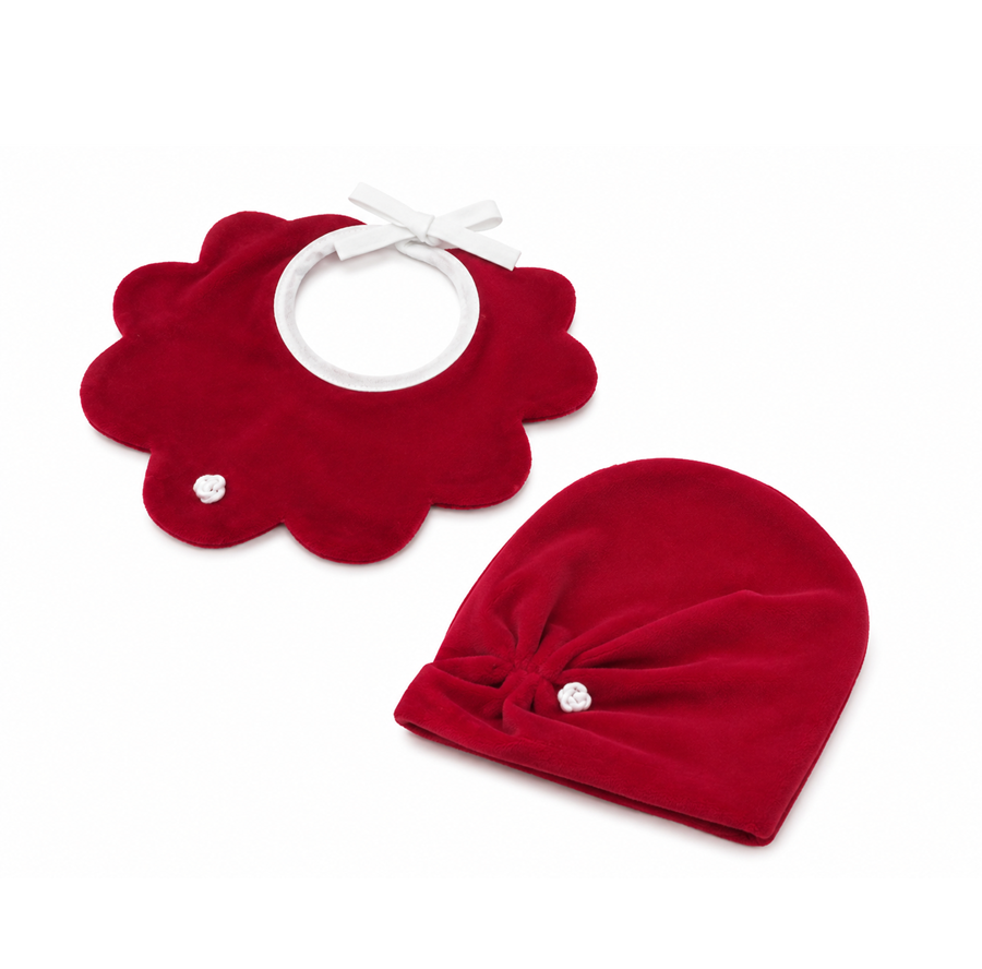 set cappello e bavetta 