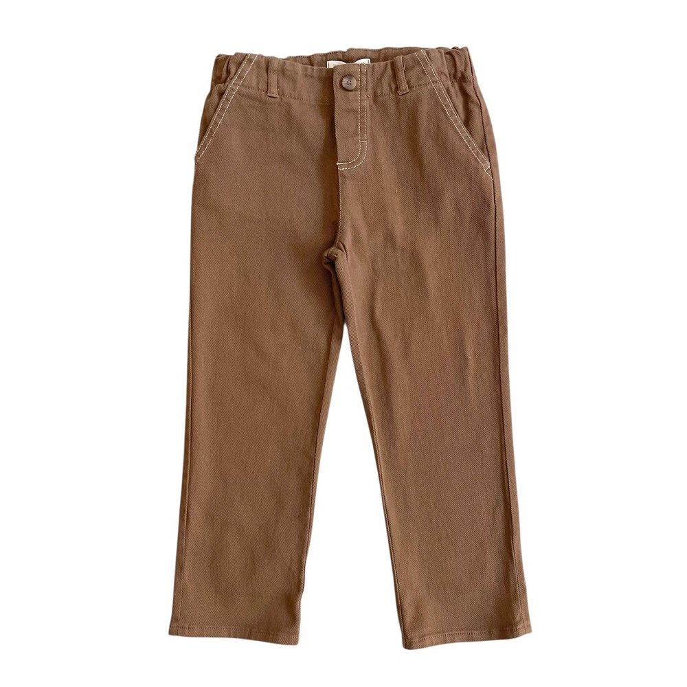 pantaloni in bull di cotone