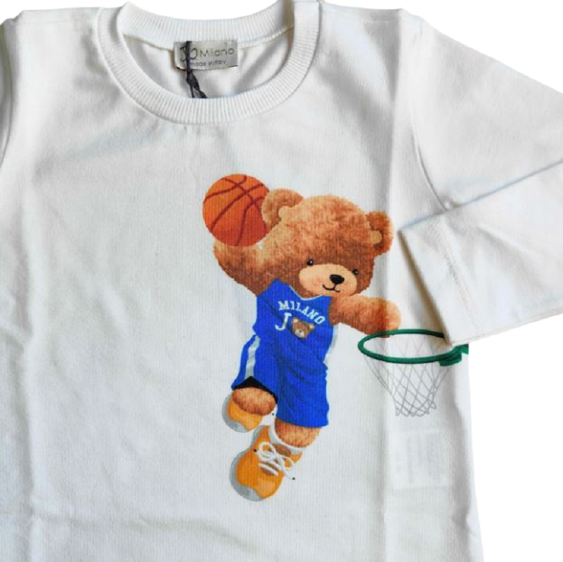 t-shirt orsetto basket