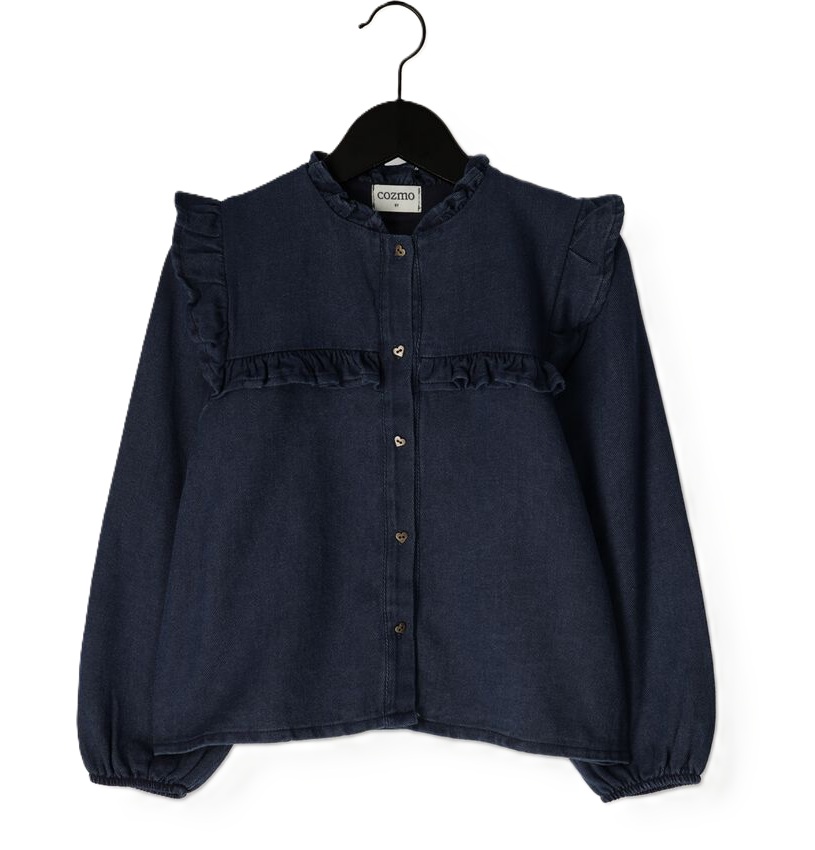 Camicia denim volant