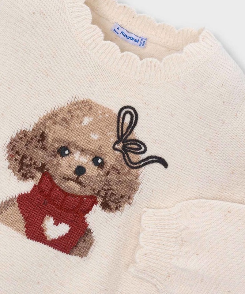 pullover cane/fiocco