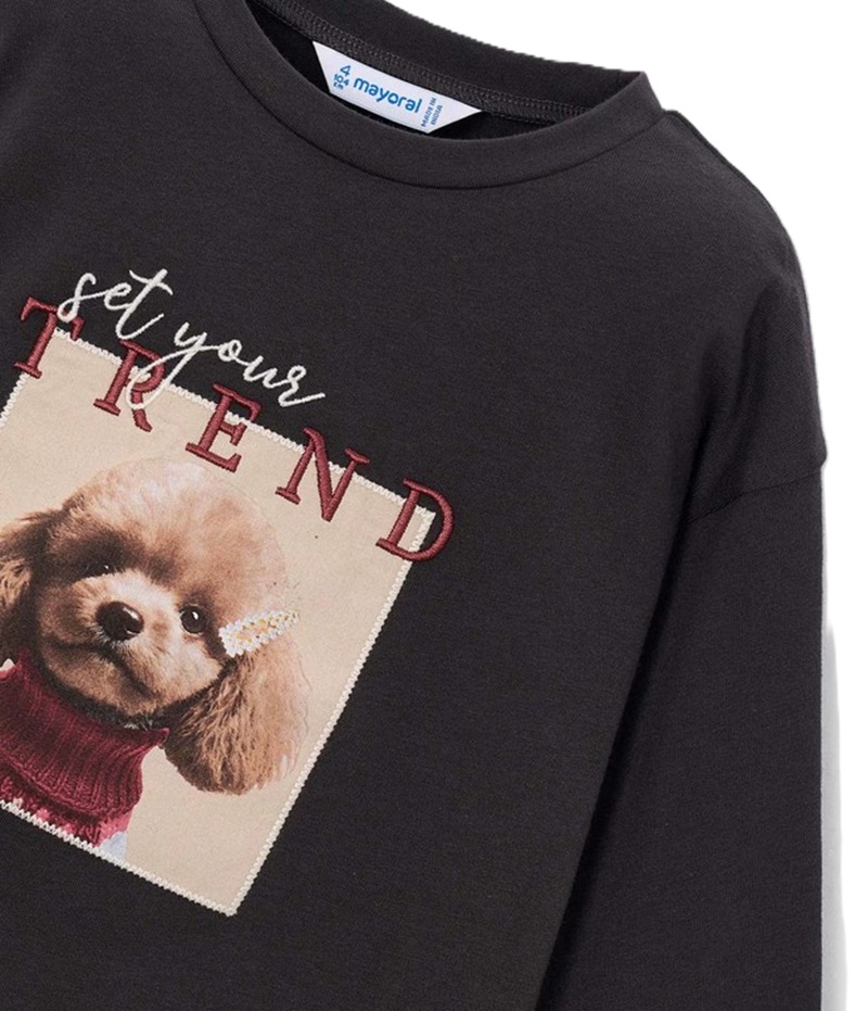 t-shirt cagnolino/cappelli