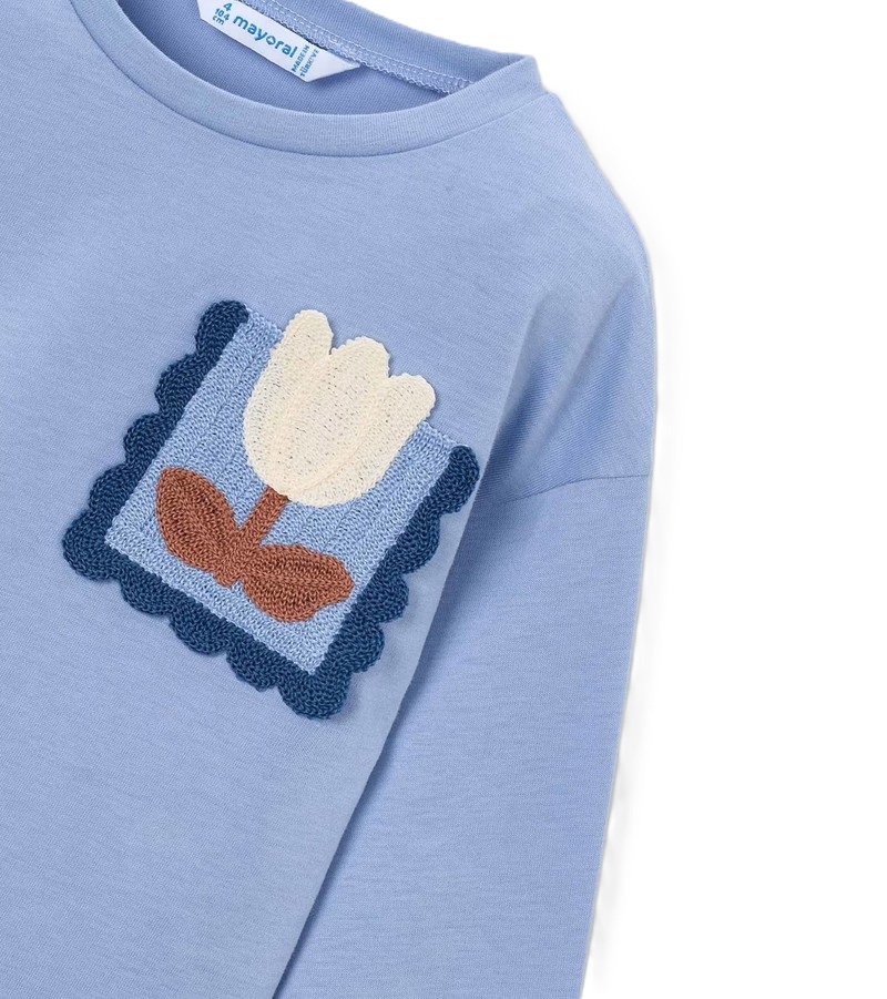 t-shirt taschino crochet/fiocco