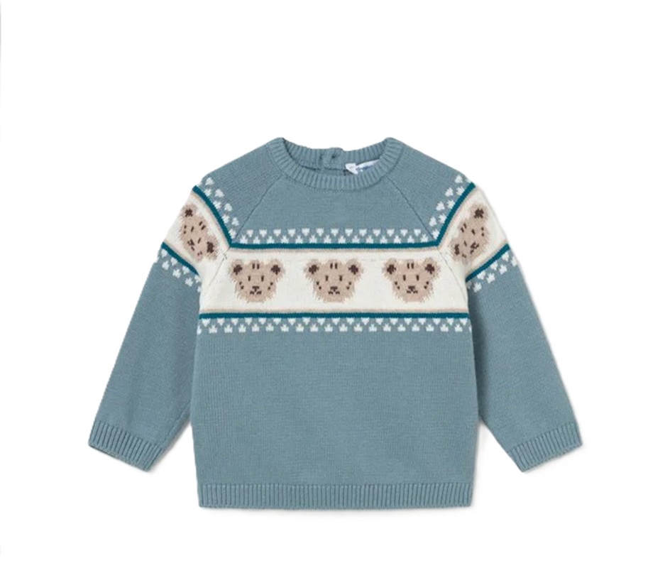 Maglione jacquard orsetto