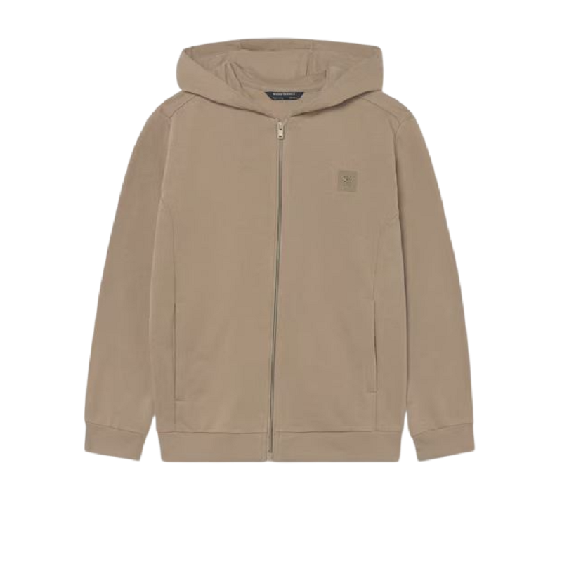 felpa zip e cappuccio
