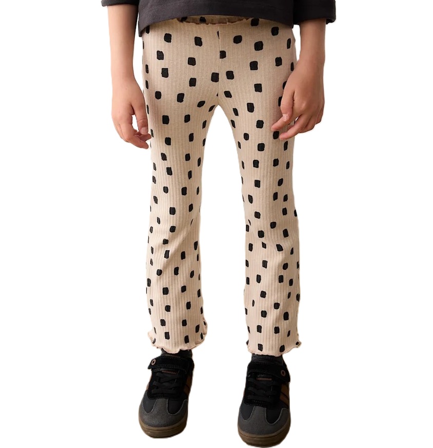 Leggings a zampa con costine