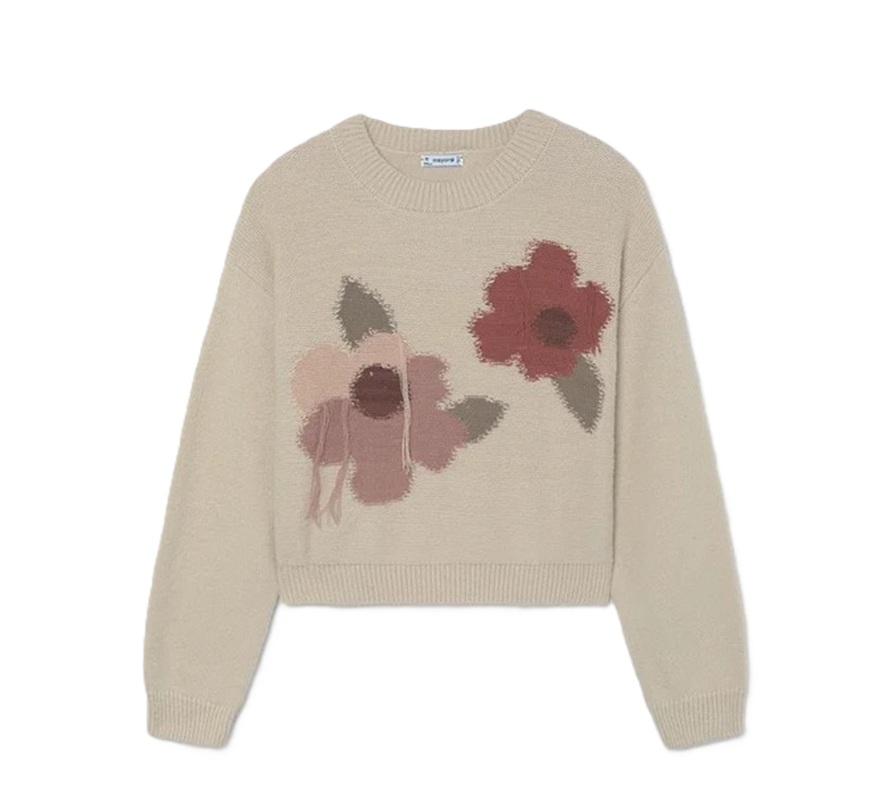 Maglione intarsio fiori