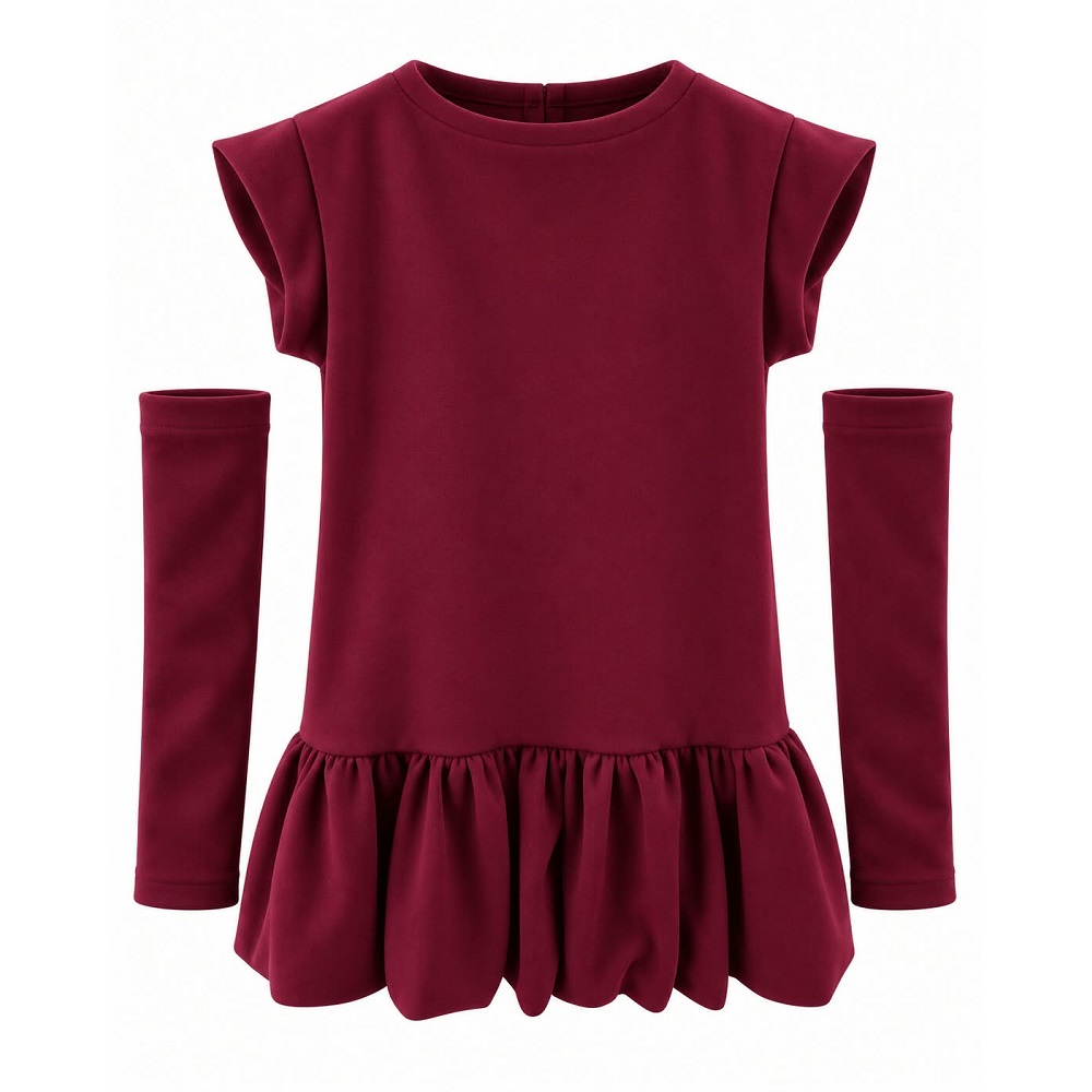 vestito con manicotti