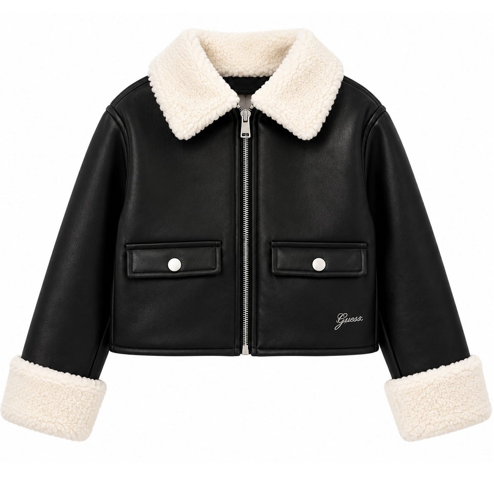 giubbino ecopelle crop