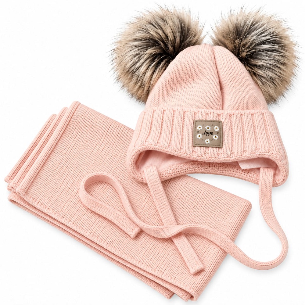 set cappello pom pom+ sciarpa