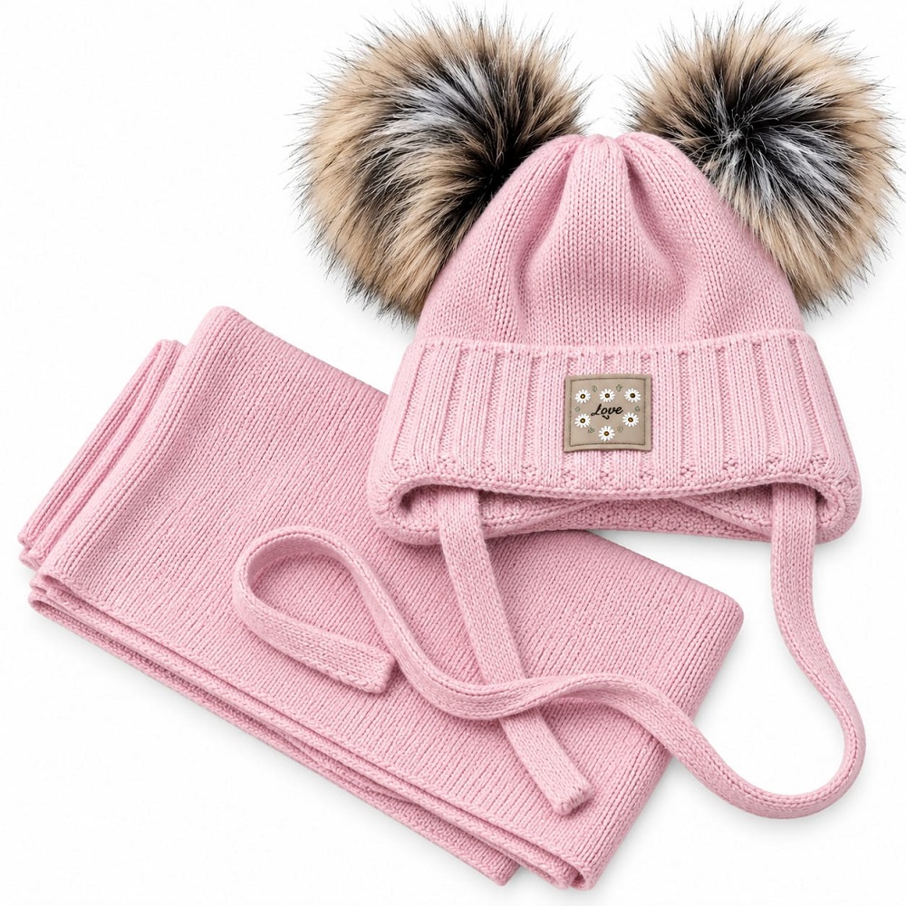 set cappello pom pom+ sciarpa