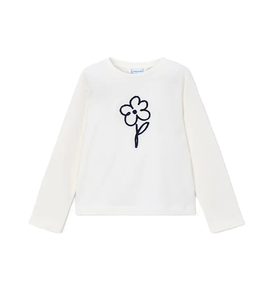 t-shirt cuore/fiore